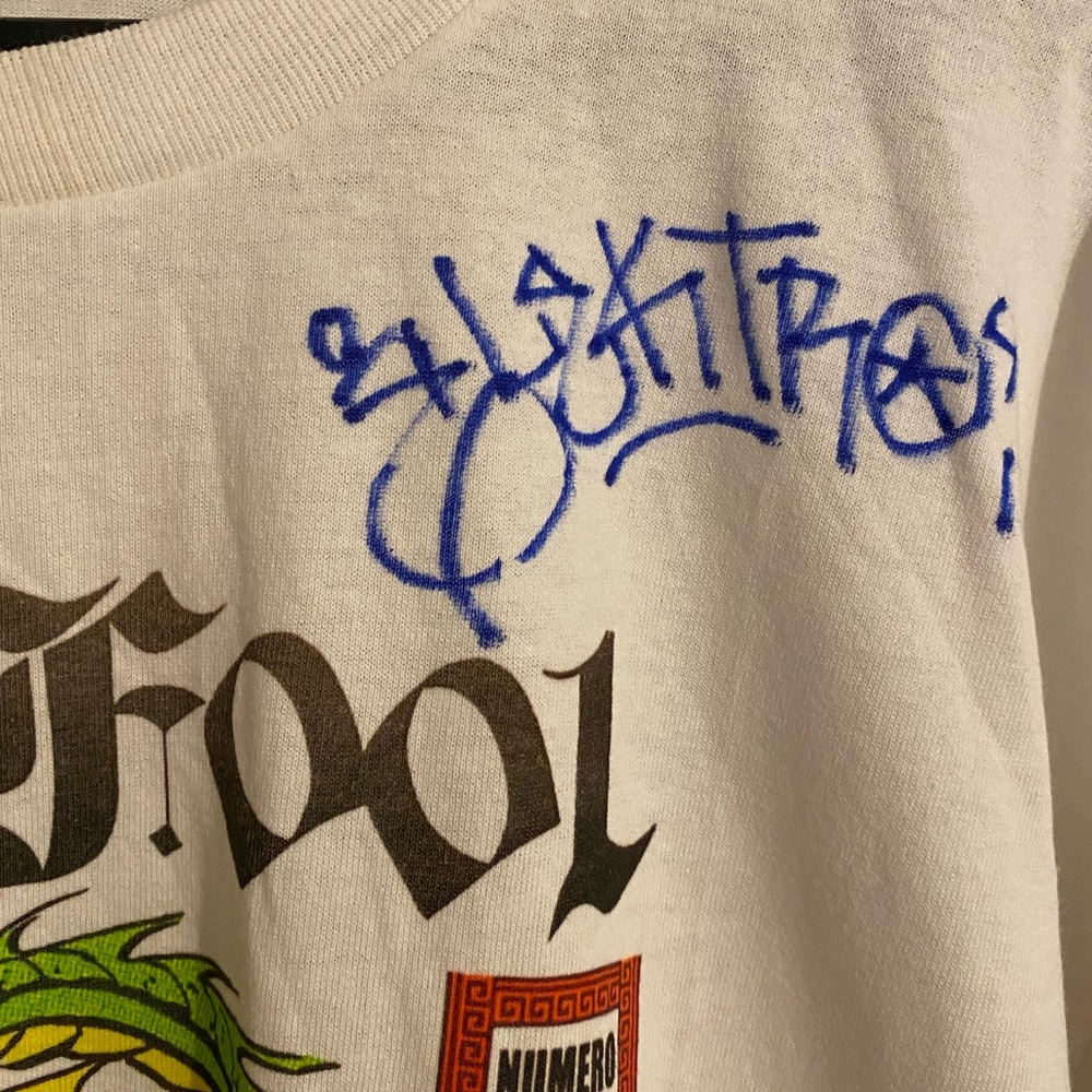 Kung Fool signed shirt Neckface art Alife Supreme Thrasher Banksy Tony Hawk Kaws - Picture 2 of 4